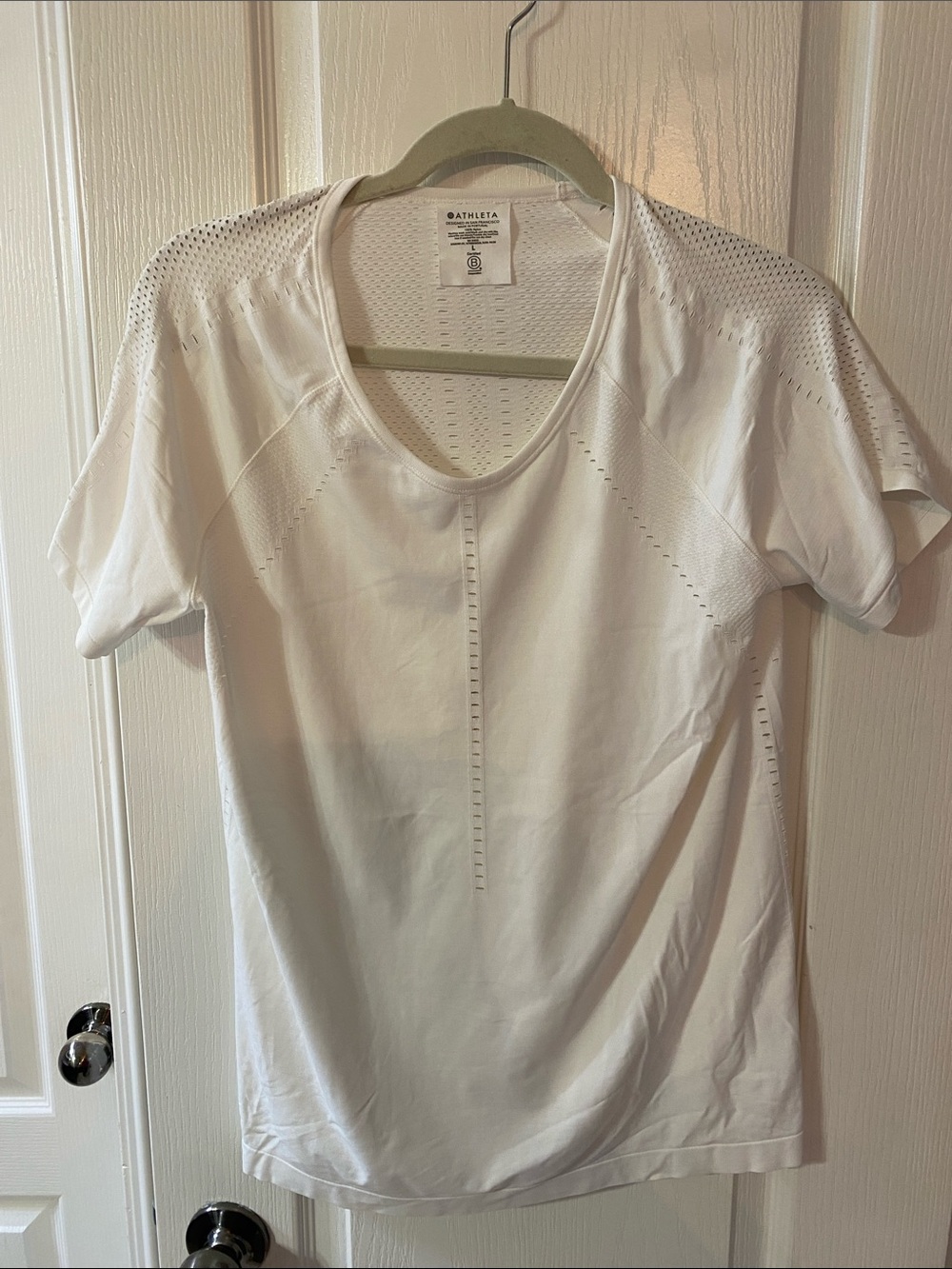 Athleta White Short-Sleeve Performance Tee